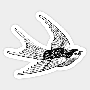 Vintage Swallow Sticker